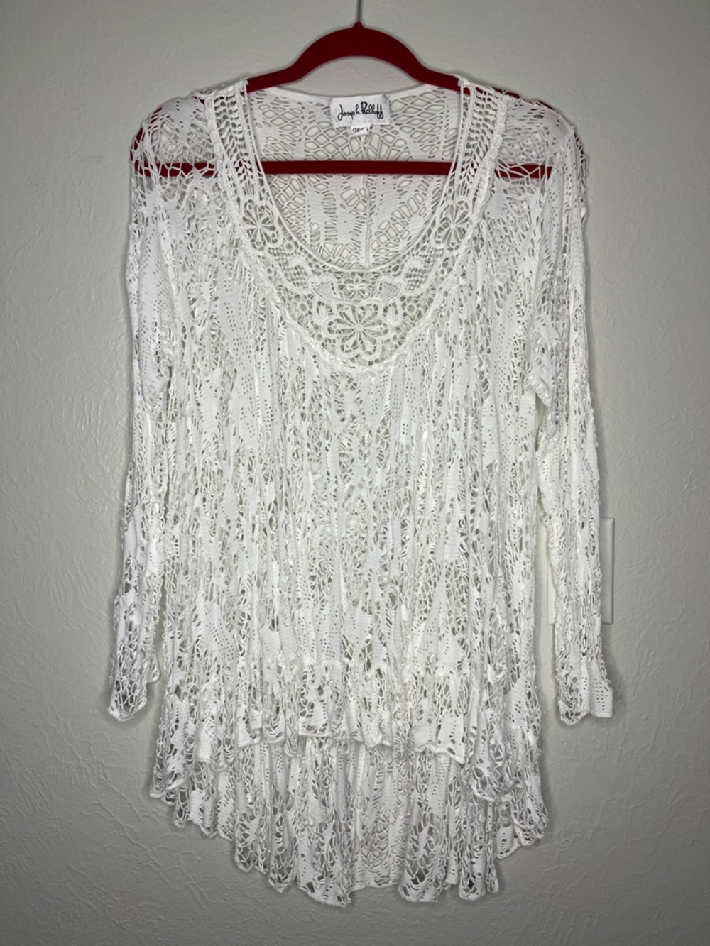 White Joseph Ribkoff Blouse/Coverup - One Size Fits Most